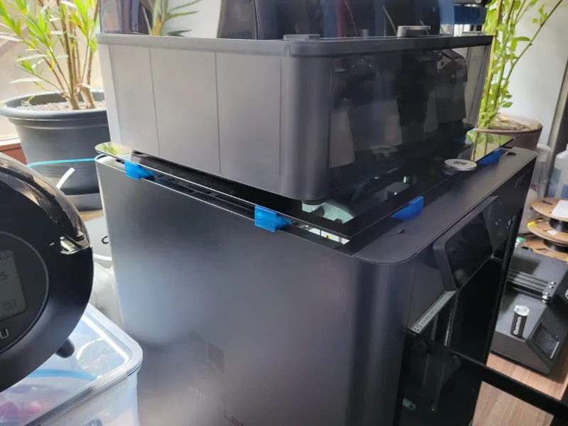 Simple put off and on glass riser without removing the AMS for P1S and X1C