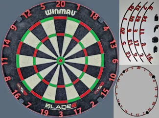 Dartboard farbiger Zahlenring (mit oder ohne AMS)