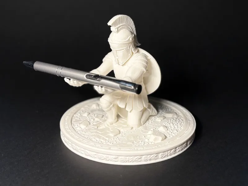 spartan warrior pen holder - with optional base
