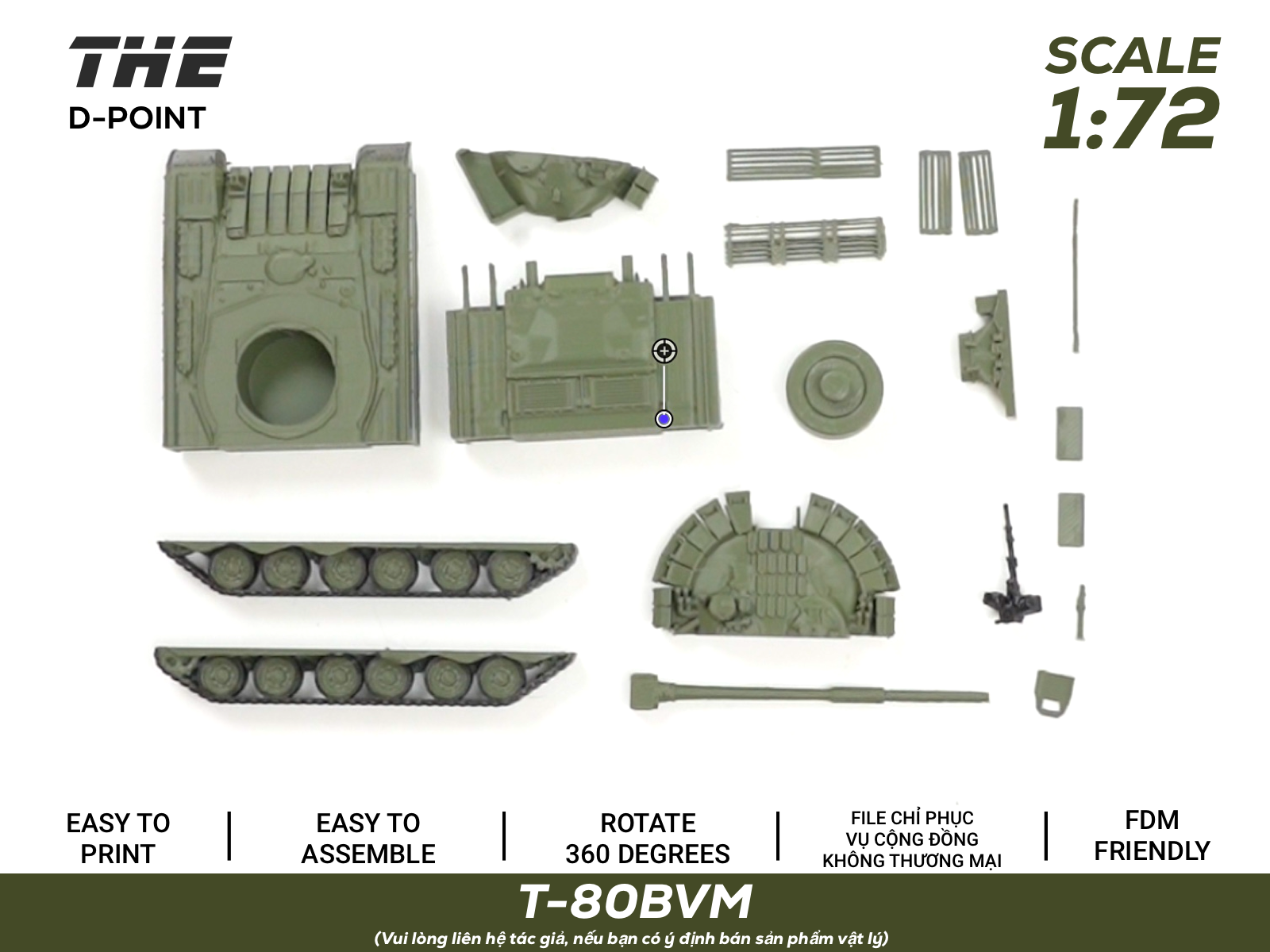 T-80BVM | 1:72 Scale Tank Model - 1