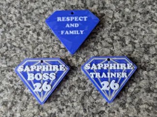 Diamond Shaped Keyrings/Key chain (Editable text)