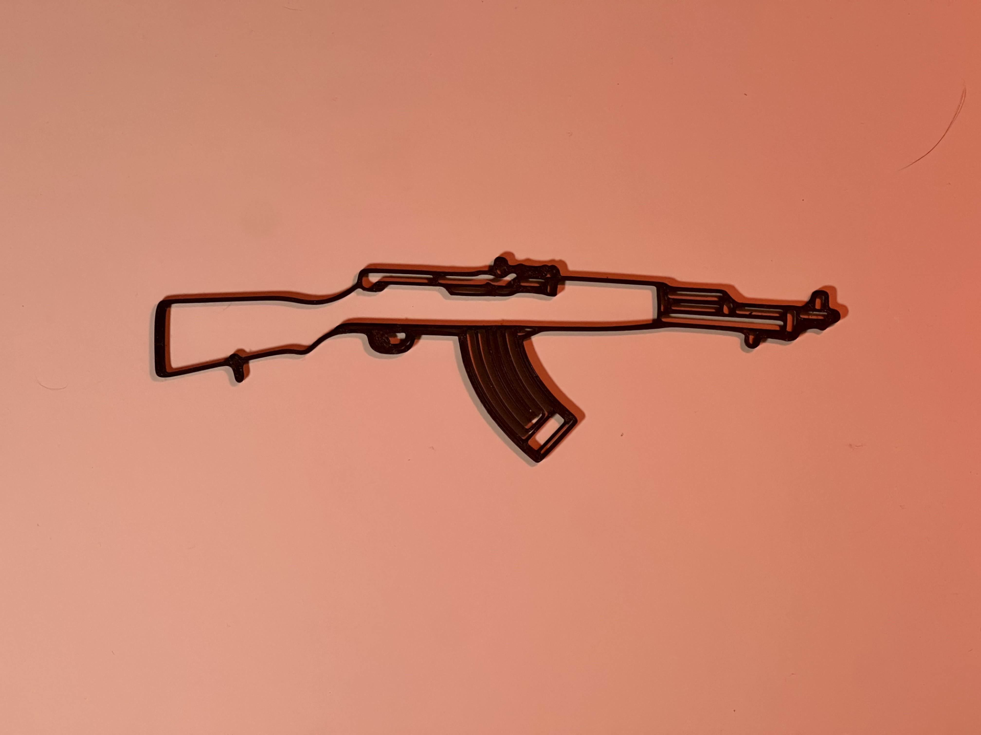 Art mural Line Art SKS Rifle Rust