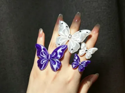 Bow Ring - 10g a pair of small and large sizes 1.5h
