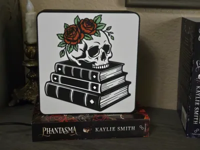 Skull and Rose Light Box