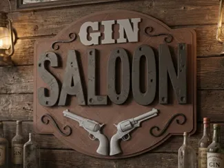 'Gin Saloon' Sign - Western