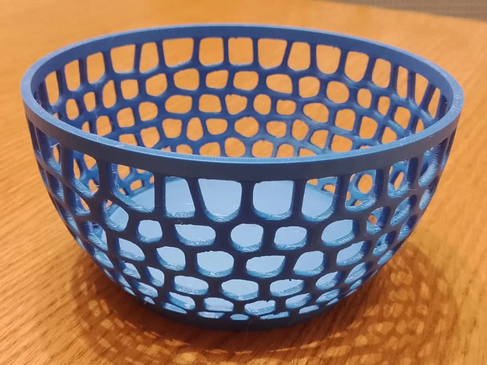 Coupe à fruits voronoï à motif organique