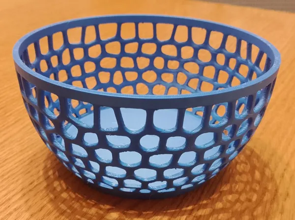 Coupe à fruits voronoï à motif organique