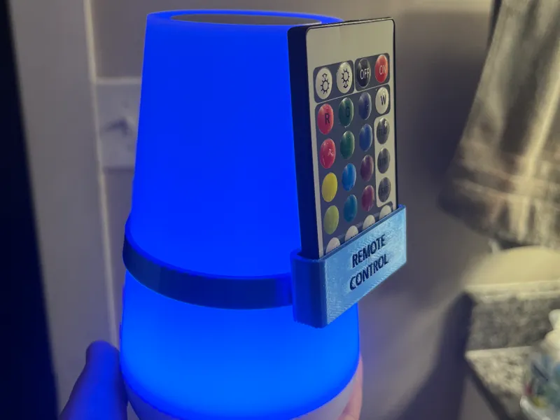 Lamp remote holder