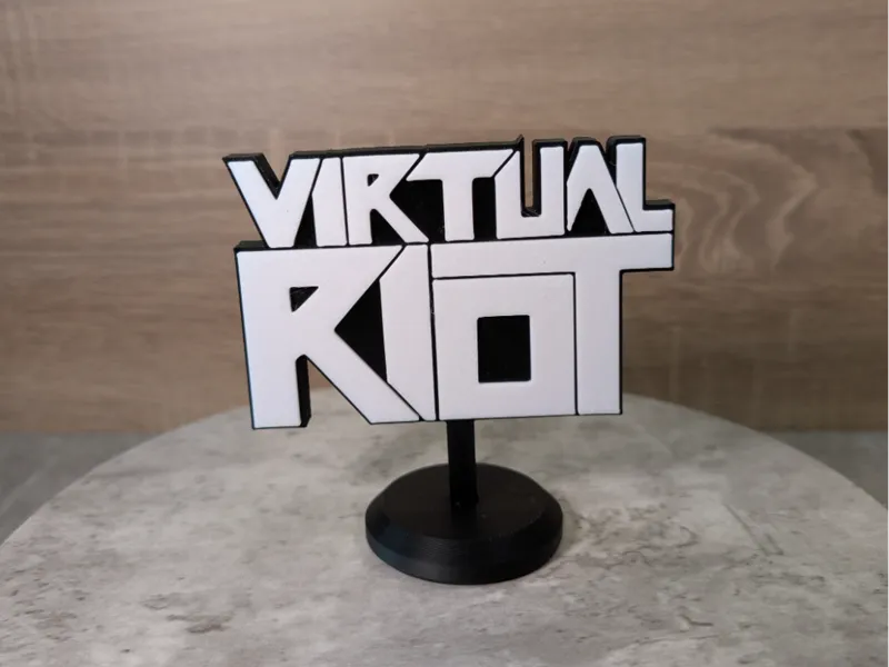 Virtual Riot Logo Desk Art (Various Sizes)