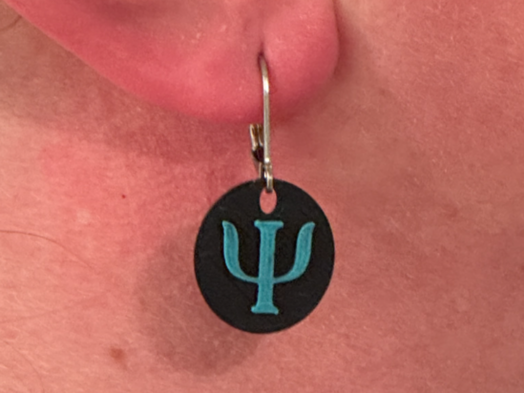 Psi Symbol Earrings 3D model