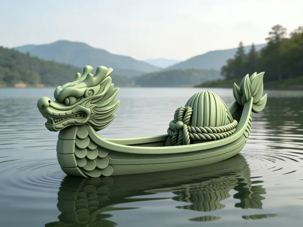 Dragon Boat Festival Dragon Boat (1-hour print) - Free 3D Print