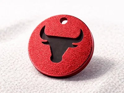 Chicago Bulls – Minimal 3D Logo Keychain