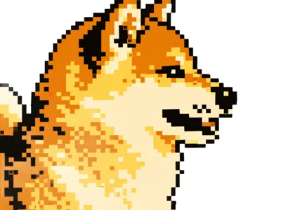 Pixelated Akita