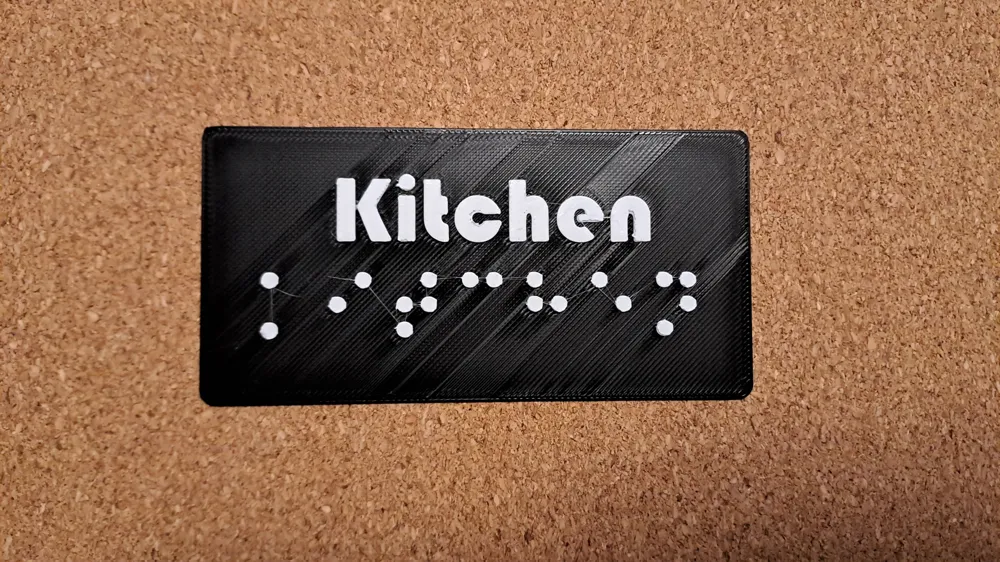 Braille Name Kitchen Nameplate by 3DPSJ MakerWorld
