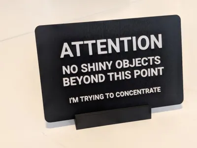 No shiny objects beyond this point