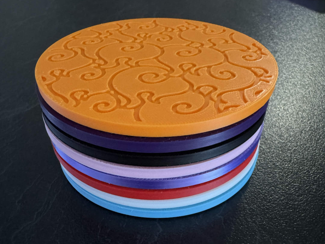 Devil Fruit Swirl Coasters (One Piece Inspired)