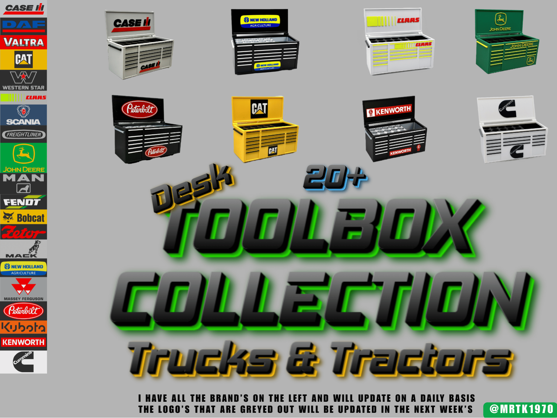 20+ Desk Toolbox Trucks Tractors Edition MAN Deere