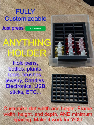 Fully Customizable Anything Holder - parametric