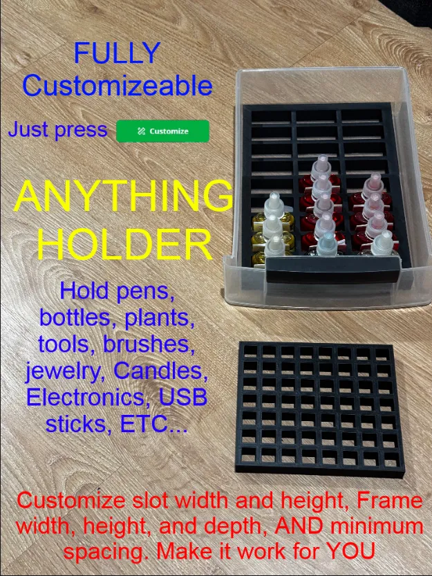 Fully Customizable Anything Holder - parametric
