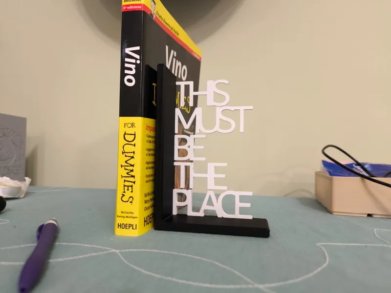 This Must Be The Place Bookend - Two color