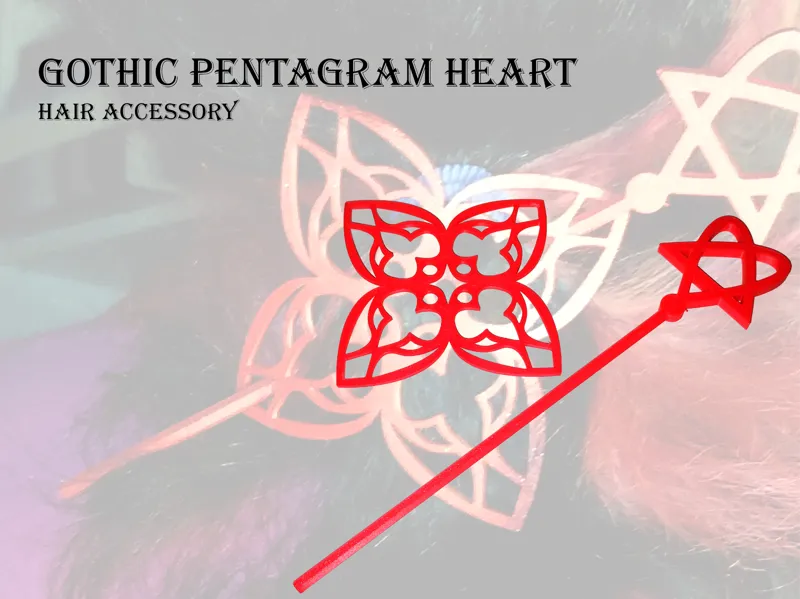 Gothic Pentagram Heart