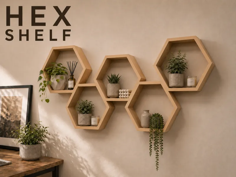 Hexagon Wall Shelf | Modular Honeycomb Decor