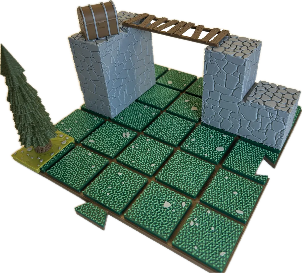 Fall Damage Base Tile Grass - Free 3D Print Model - MakerWorld