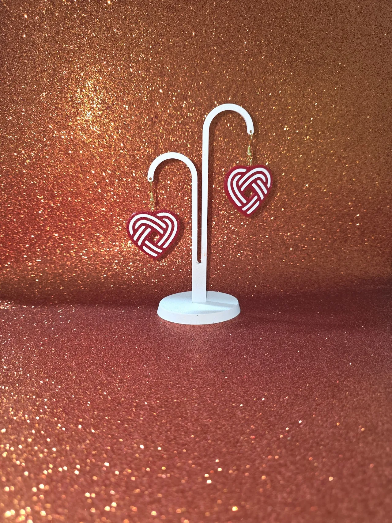 Heart of illusion earrings view 3