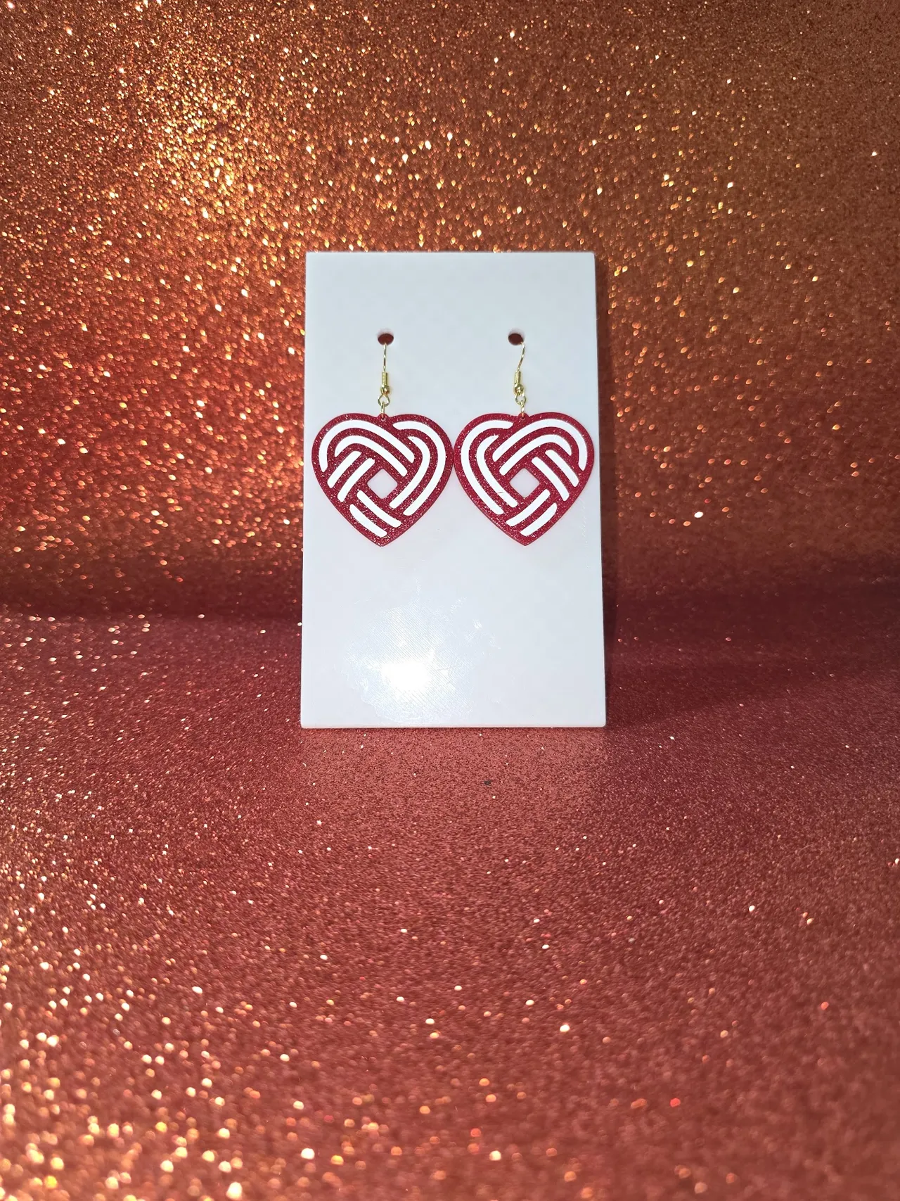 Heart of illusion earrings view 2