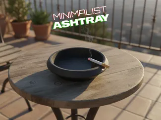 Minimalist Cigarette Ashtray | Support-Free