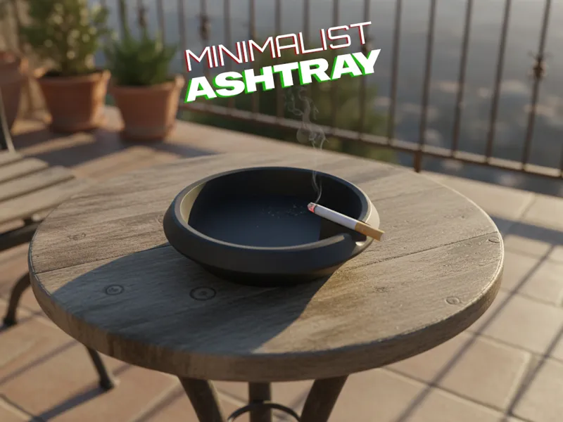 Minimalist Cigarette Ashtray | Support-Free