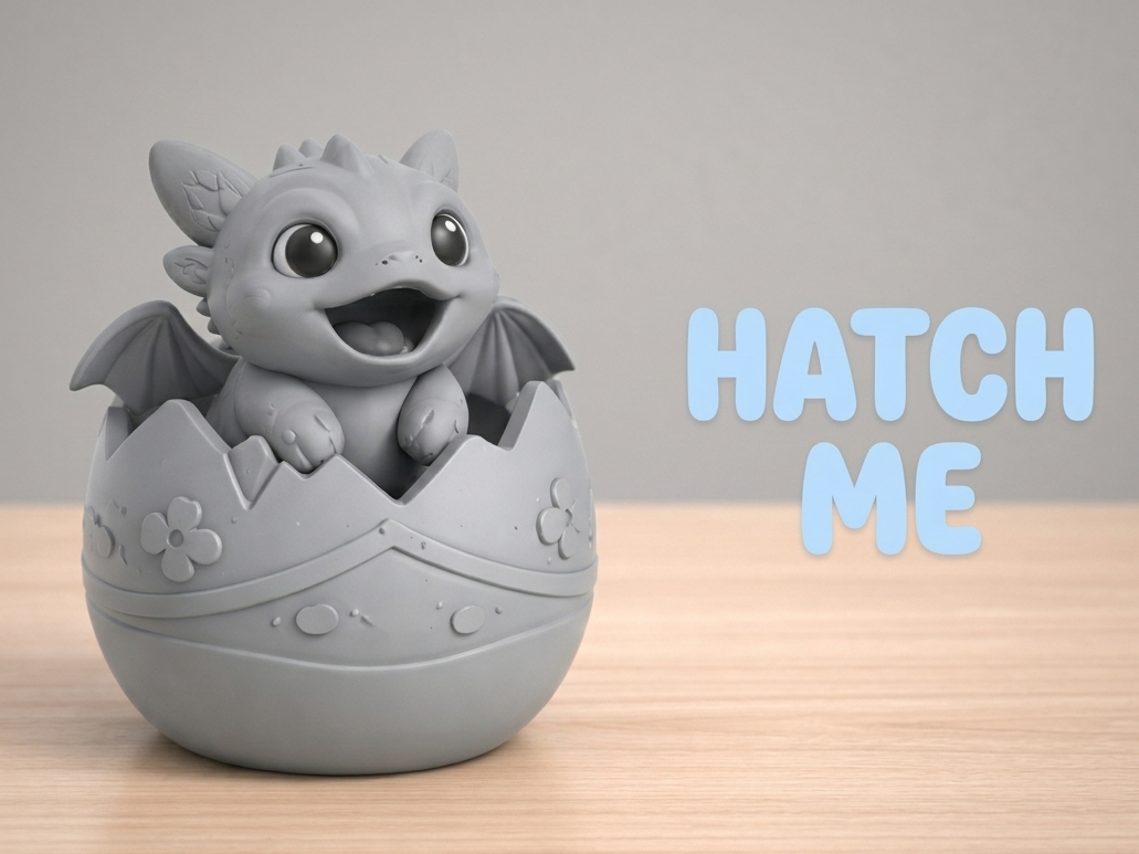 Easter Dragon Egg – Cute Chibi Hatchling