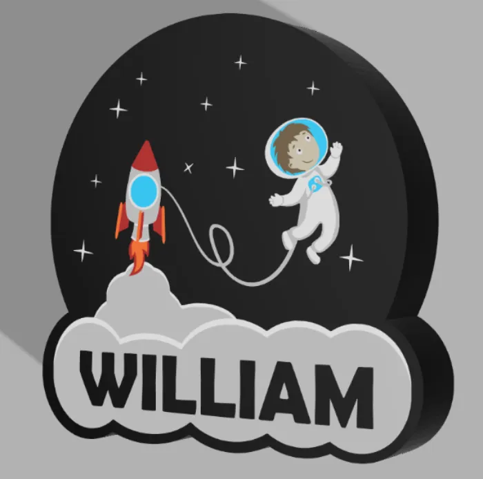 Space Kid Lightbox - Name can be customized