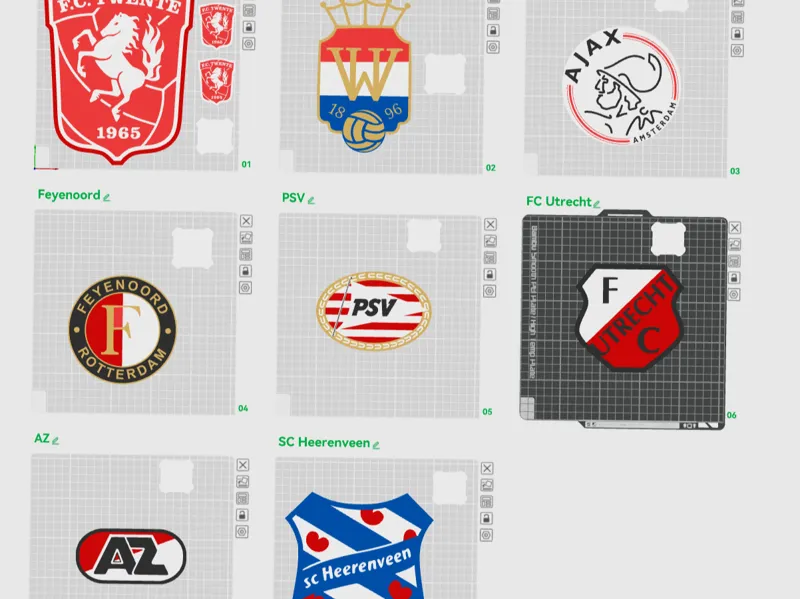 Eredivisieclub logo's