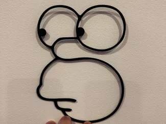Homer face wall decoration