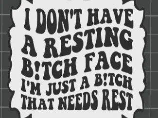 I don't have resting bitch face Magnet size