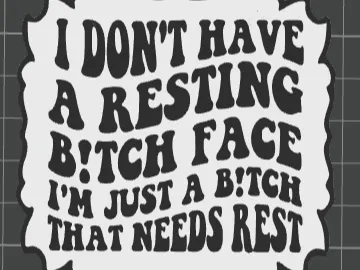 I don't have resting bitch face Magnet size