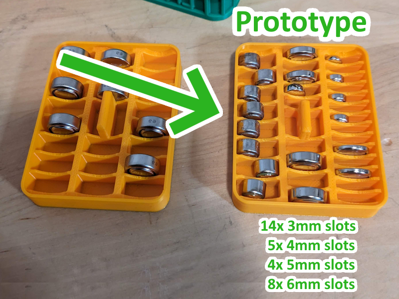 Miniatura 2 do modelo 3D LR44 Half-height Stackable Battery Crate