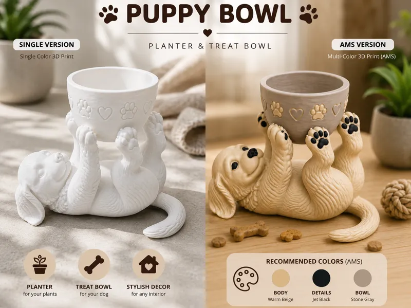 Puppy Bowl – Planter & Treat Bowl
