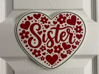 SISTER HEART WALL ART
