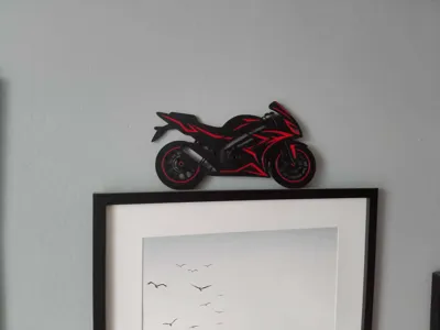 Sport Motorcycle 3D Wall Art – Multicolor Racing