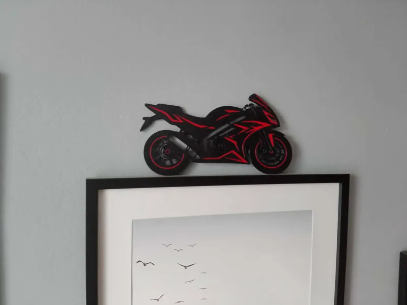 Sport Motorcycle 3D Wall Art – Multicolor Racing