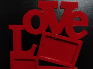 Modern LOVE Multi-Photo Frame - No Supports Needed