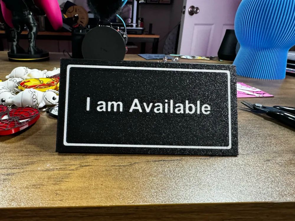 Office Status Sign - With Editable Text by 3D Prints By Vic - MakerWorld
