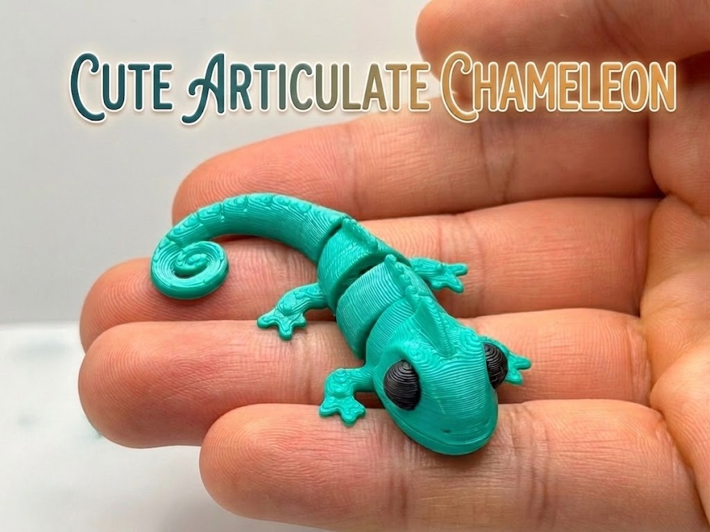 Articulated cute chameleon