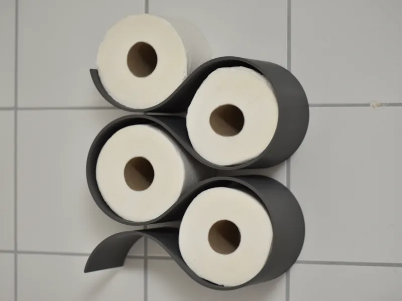 Minimalistic Toilet Paper Holder (4 Rolls)