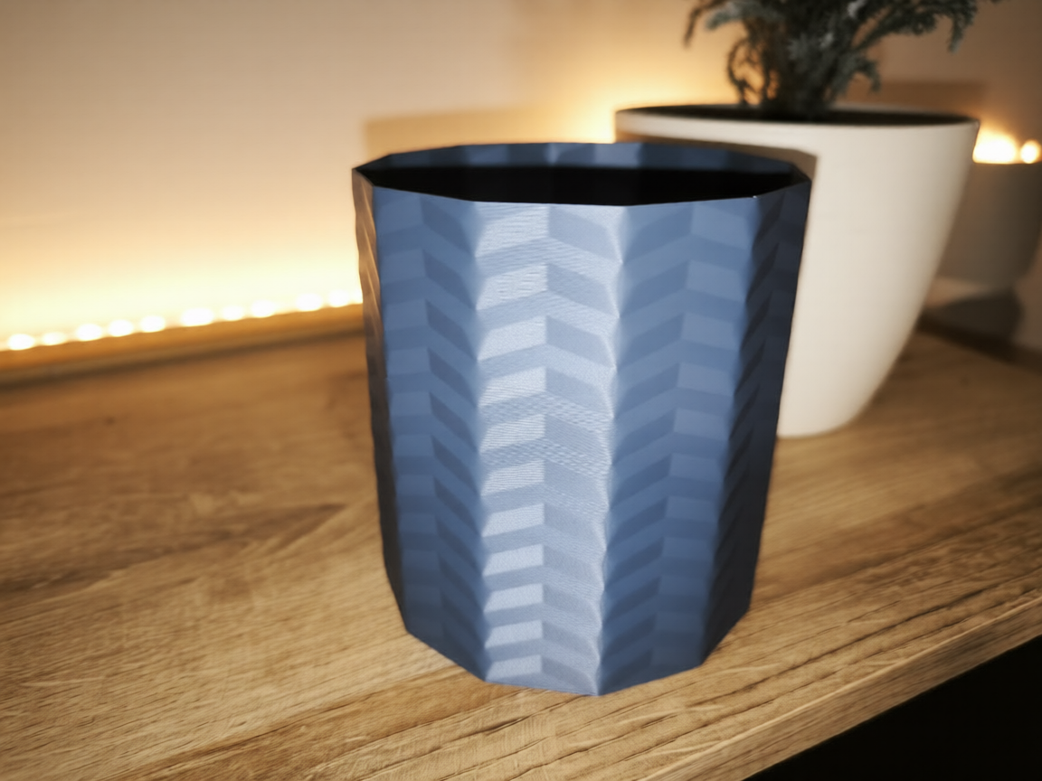 Geometric Chevron Vase