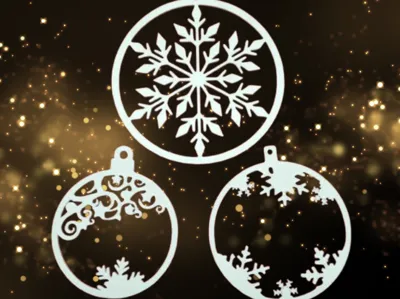 Christmas Tree Ornaments 3-piece Set