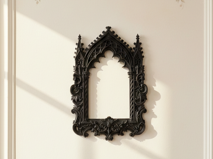 Gothic Mirror Frame: Cathedral Wall Niche