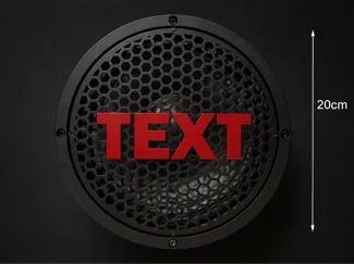 Griglia Woofer 20cm personalizzata con testo
